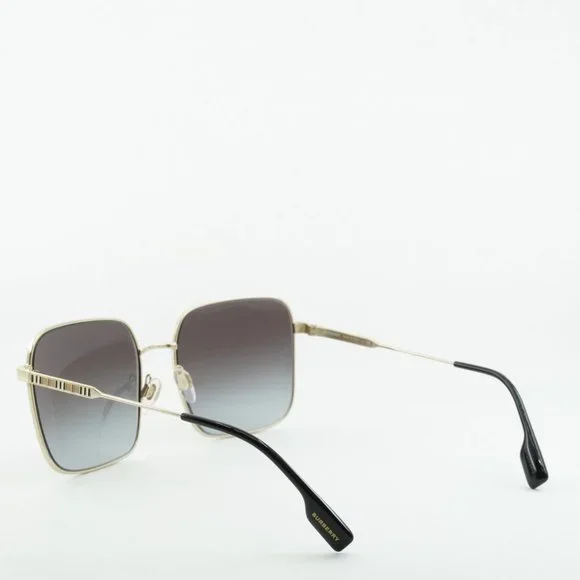 💯 NEW BURBERRY BE3119 JUDE 11098G GOLD GREY SQUARE SUNGLASSES - Picture 6 of 13